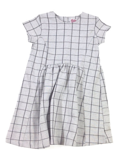 St. Bernard kockás kislány elegáns ruha
