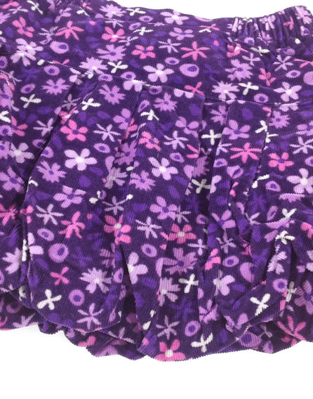 St. Bernard lila virágmintás bársony szoknya