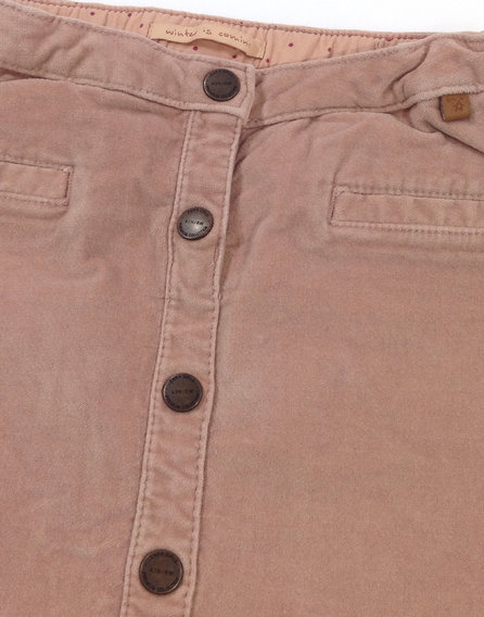 Zara púder színű bársony lányka szoknya