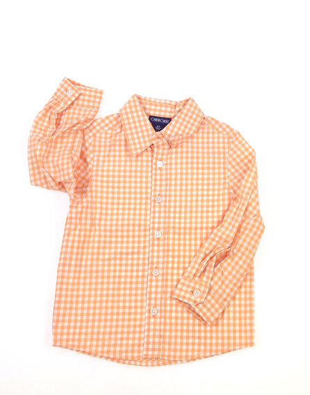 Cherokee narancs színű kockás kisfiú ing
