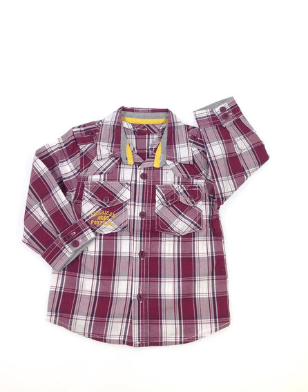 St. Bernard bordó csíkos baba ing