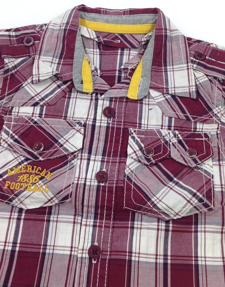 St. Bernard bordó csíkos baba ing