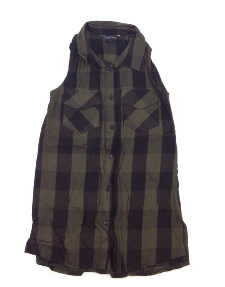 Candy Couture sötét színű kockás kislány ing