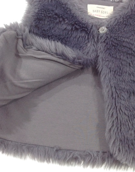 Primark szürke baba műszőrme mellény