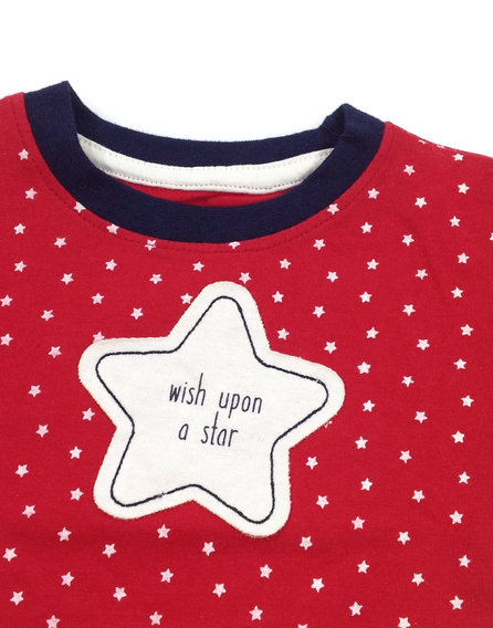 Crafted csillag mintás baba felső