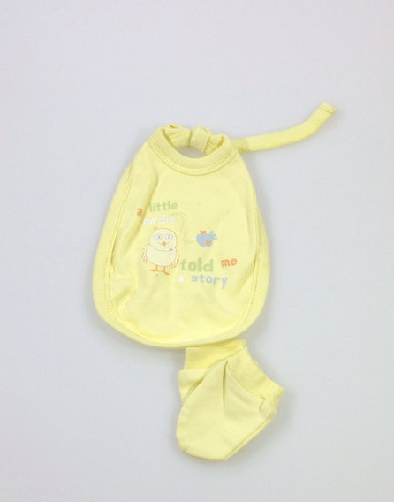 Csibe mintás kislány előke karmolásvédővel