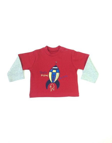 St. Bernard rakéta mintás baba felső