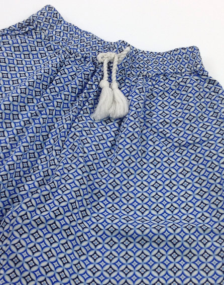 TU kék mintás lány térdnadrág