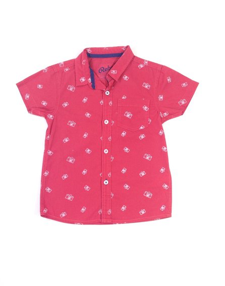 Rebel fényképezőgép mintás fiú ing