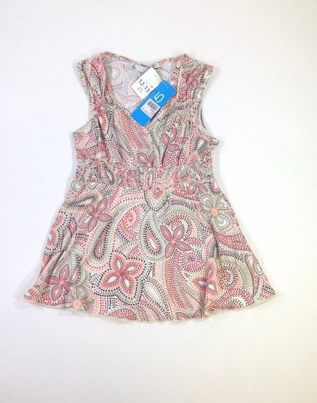 915 Absztrakt mintás lányka felső