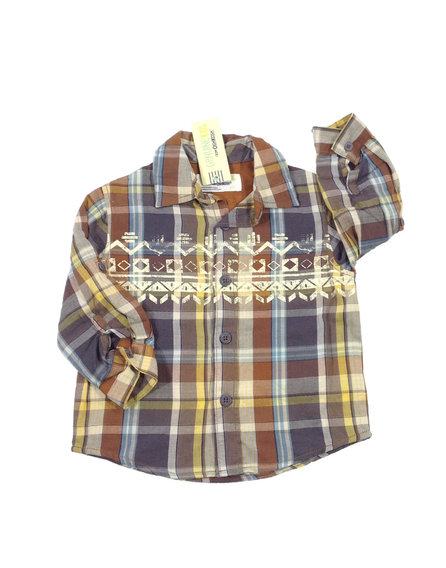 Oshkosh barna csíkos fiú ing