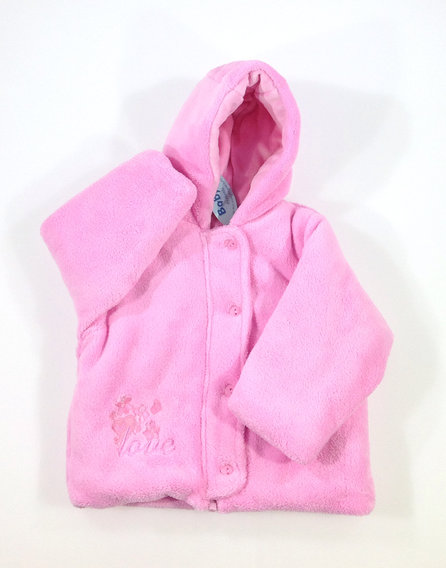 Baby C rózsaszín vastag plüss kabát