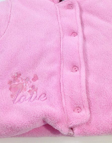 Baby C rózsaszín vastag plüss kabát