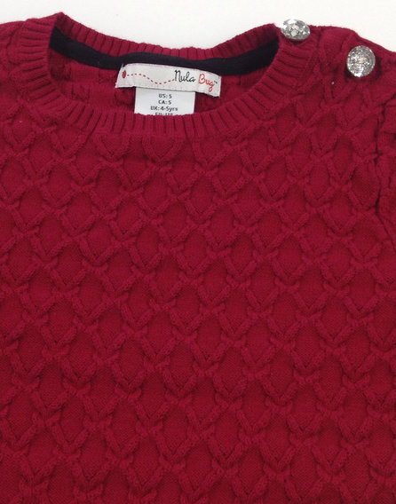 Nula Bug bordó kislány pulóver