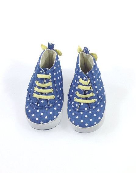 St.Bernard kék pöttyös baba cipő