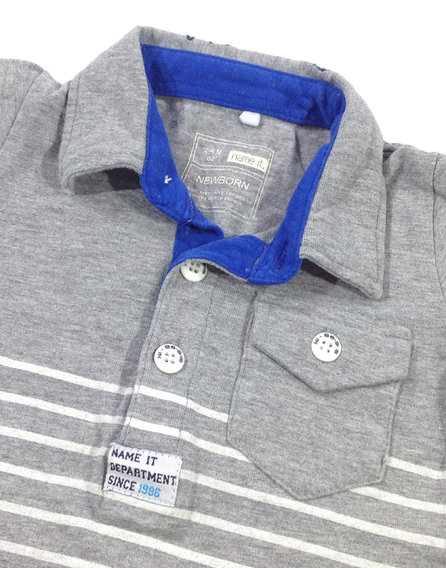 Name it szürke csíkos baba felső