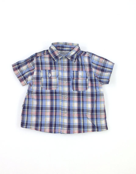 Early days kék kockás baba ing