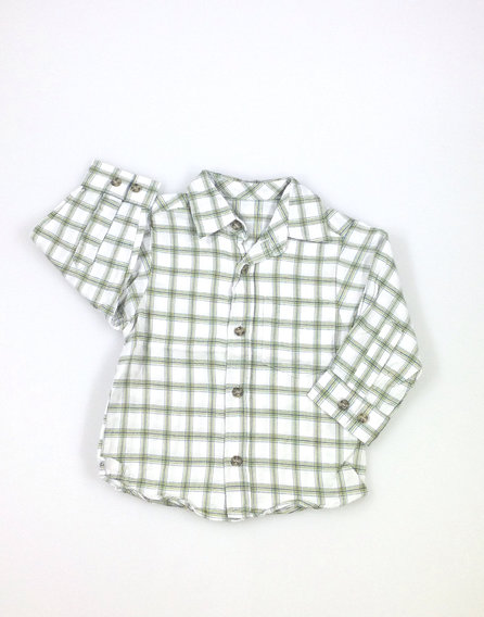 St. Bernard zöld kockás baba ing