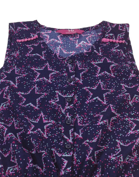 Young Dimension sötétkék színű csillag mintás kislány overál