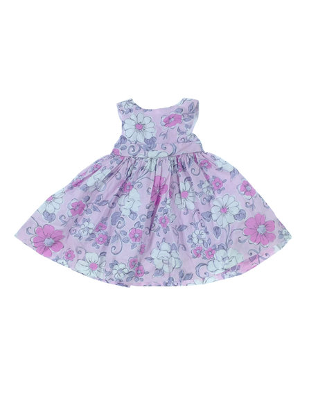 Maggie & Zoe rózsaszín virágmintás baba ruha