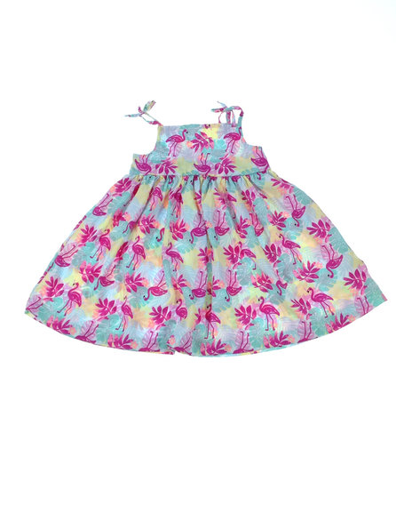 Matalan flamingó mintás kisruha