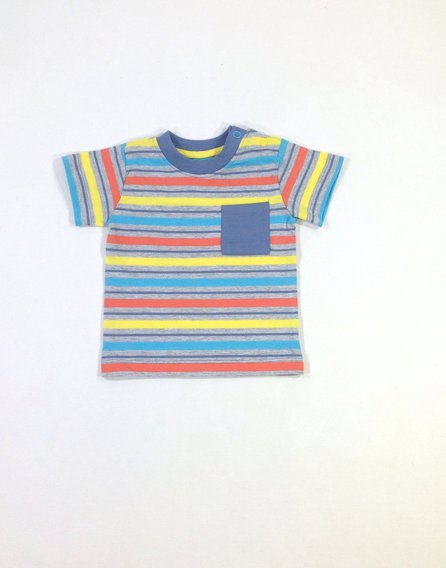 St. Bernard színes csíkos baba póló