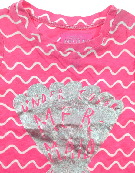 Joules rózsaszín-fehér mintás babaruha