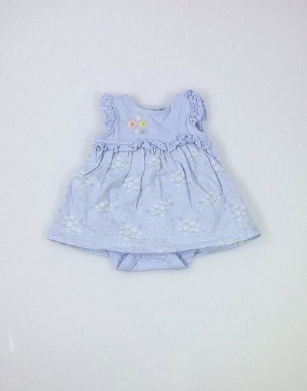 Mothercare világoskék virágmintás babaruha bodyval