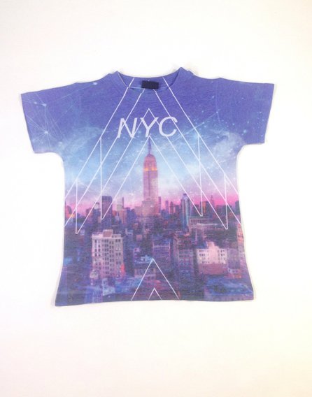 Next New York mintás kislány póló