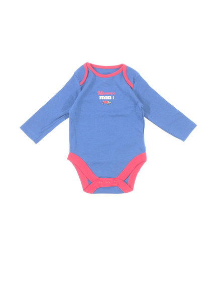 Mothercare kék színű feliratos hosszú ujjú body