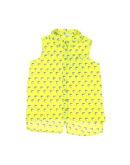 River Island élénksárga színű szívmintás ing