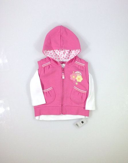 Dunnes virágmintás mellény fehér felsővel