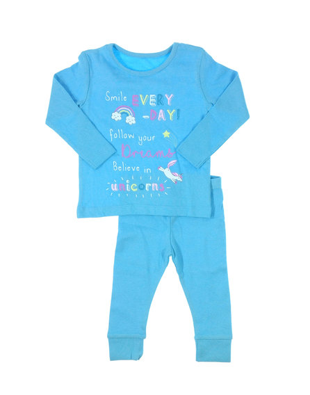 St. Bernard kék színű feliratos pizsama