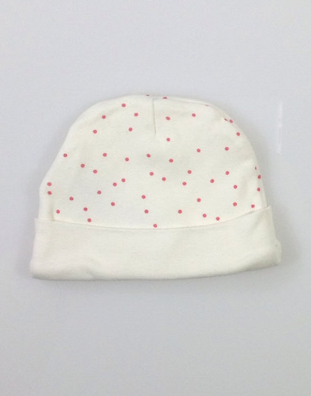 Disney fehér színű pöttyös baba sapka