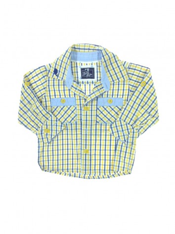 Beba Kids sárga kockás baba ing