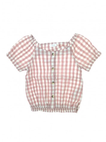 Next rózsaszín kockás kislány blúz