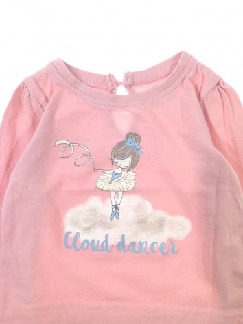 Young Dimension rózsaszín balerina mintás felső