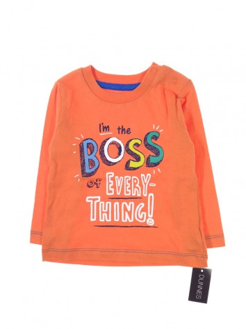 Dunnes narancssárga feliratos baba felső