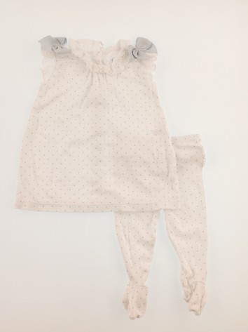 Leigh Tucker fehér színű pöttyös baba pizsama