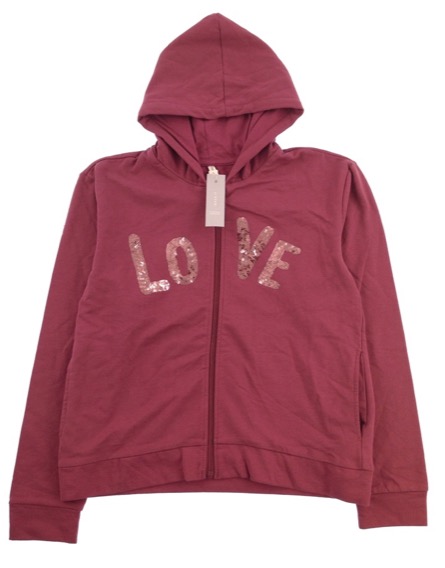 IDEXE lila színű kapucnis pulóver