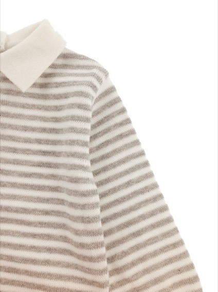 IDEXE szürke csíkos pulóver