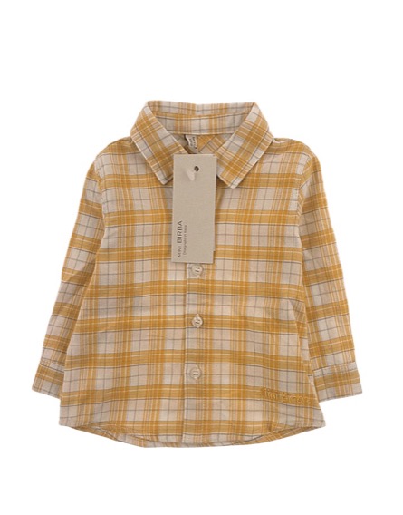 BIRBA sárga kockás baba ing