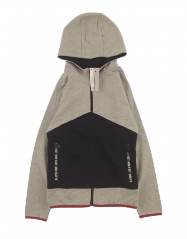 IDEXE fekete-szürke kapucnis pulóver