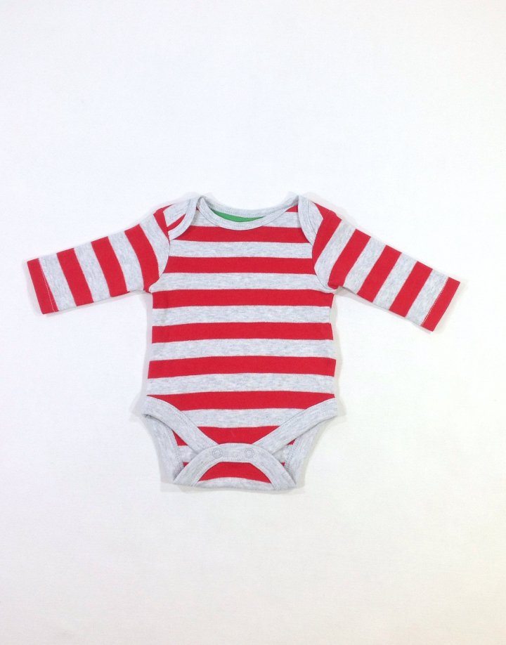 Body Gilet Mothercare Tiny Early Baby "My First Holiday" - Gris, Manches Courtes, Jusqu'à 5 Lb