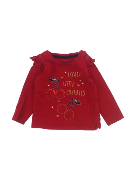 Primark cseresznye mintás piros felső