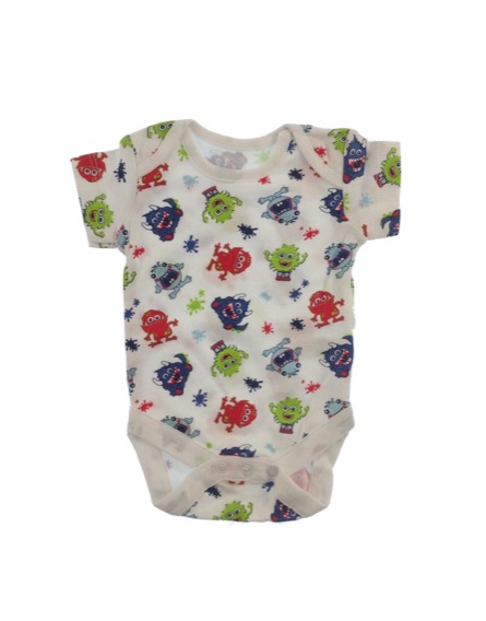 St. Bernard szörnyecske mintás fehér body