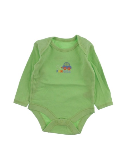 St. Bernard autó mintás zöld body