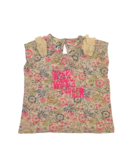 Benetton virágmintás baba póló