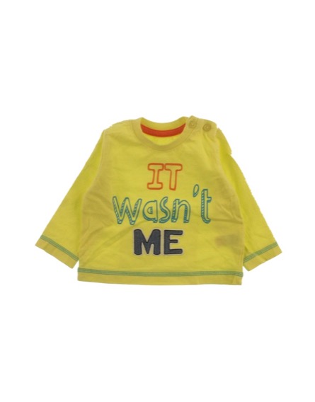 St. Bernard feliratos citromsárga baba felső