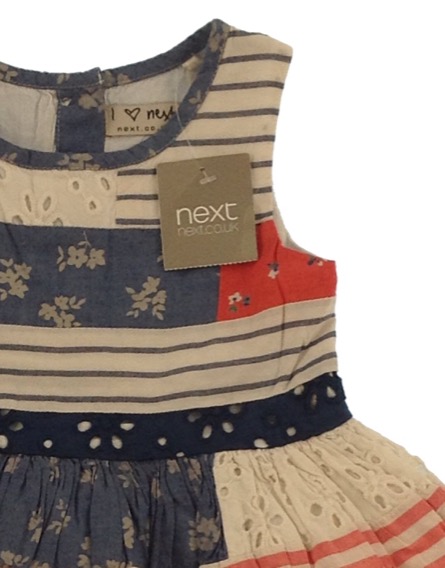 Next kislány kék mintás ruha